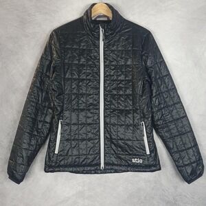 Stio Azura Jacket Womens Small Black Quilted Insulated Puffer Lightweight